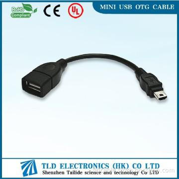 factory sealed USB Mini5Pin M to USB F OTG Cable